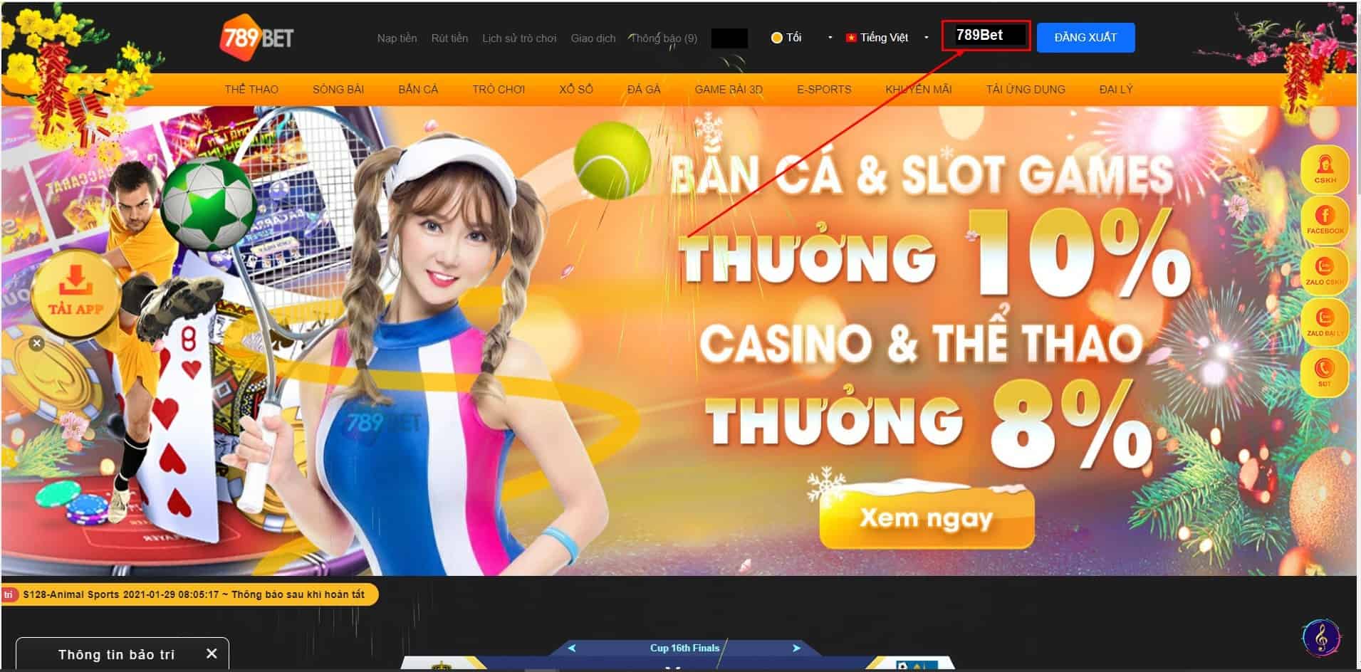 TRANG CHỦ ĐĂNG NHẬP NHÀ CÁI 789BET CASINO